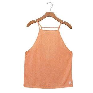 Victoria's Secret Top Womens Medium Orange Strappy Sleeveless V-Back Sexy Casual